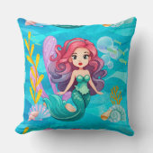 神秘的サイレンデザイン クッション (正面)