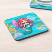 神秘的サイレンデザイン コースター (左側)