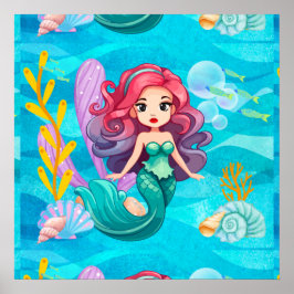 神秘的サイレンデザイン ポスター