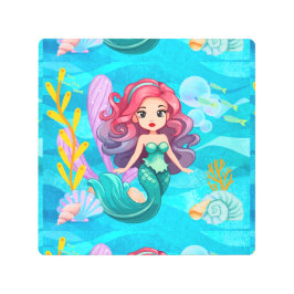 神秘的サイレンデザイン メタルプリント