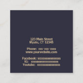 神秘的デザイン スクエア名刺 (裏面)