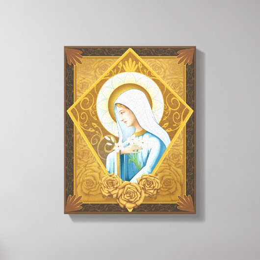 神秘的バラ キャンバスプリント (正面)