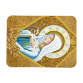 神秘的バラ マグネット (横)