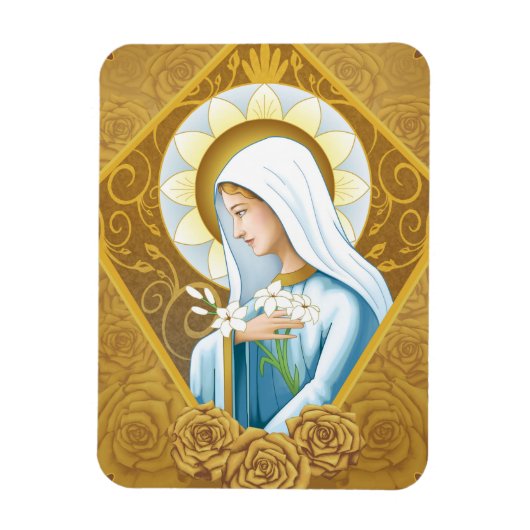 神秘的バラ マグネット (縦)