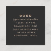 神秘的パタモダンーンエネルギーヒーラー精神培地 スクエア名刺 (裏面)