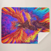 神秘的フェニックスカラフルシェルパブランケット シェルパブランケット (正面(横))