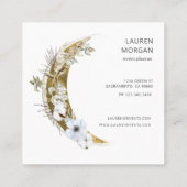 神秘的ボヘミアンエレガントムーン スクエア名刺 (裏面)