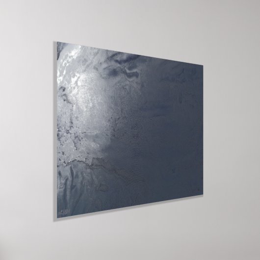 神秘的ミストシルバーフォイルプリント 箔ポスター (レイダウン)