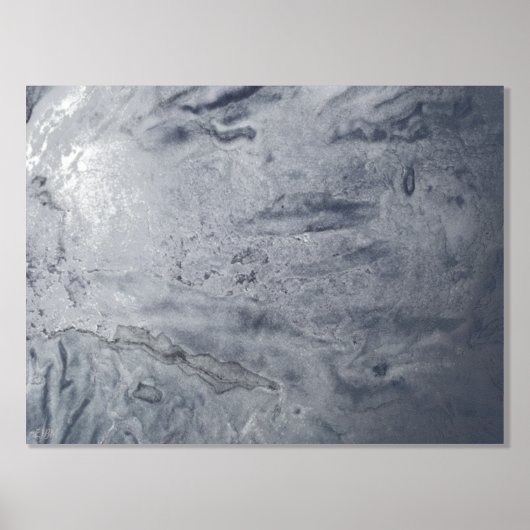 神秘的ミストシルバーフォイルプリント 箔ポスター (正面)