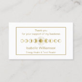 神秘的モダンな月のフェーズのお客様ありがとう 名刺 (正面)