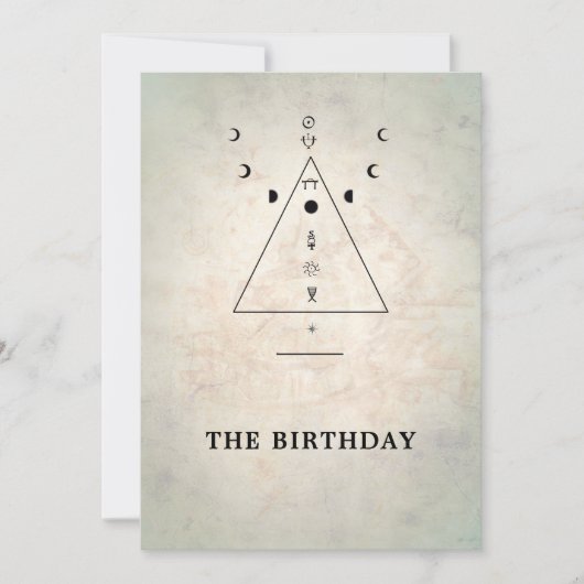 神秘的モダンタロットフォーチュン30歳の誕生日パーティー 招待状 (正面)