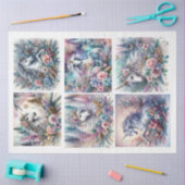 神秘的ユニコーンのセットデコページティッシュペーパー 薄葉紙 (クラフト)