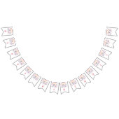 神秘的ユニコーンフローラガール1st誕生日パーティー バンティングフラッグ (全)