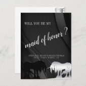 神秘的ユニコーン私のメイド・オブ・オーナー（花嫁付き添い人） ポストカード (正面/裏面)