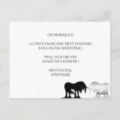 神秘的ユニコーン私のメイド・オブ・オーナー（花嫁付き添い人） ポストカード (裏面)