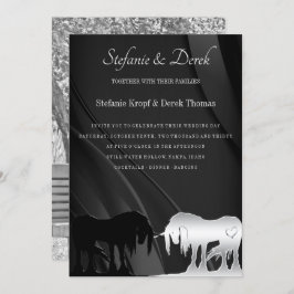 神秘的ユニコーン結婚式招待状 招待状