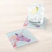 神秘的ユニコーン ガラスコースター (アングル)