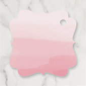 神秘的ユニコーン |ピンクのフローラガールベビーシャワー フェイバータグ (裏面)