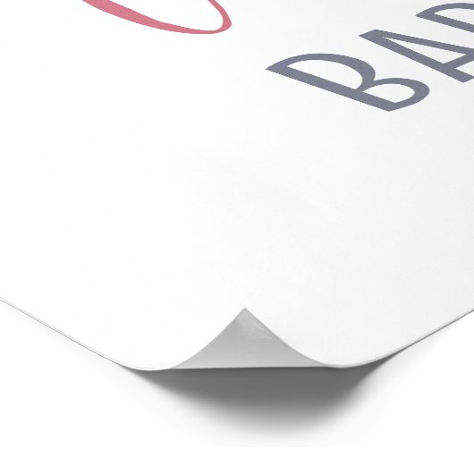 神秘的ユニコーン |ピンクのフローラガールベビーシャワー ポスター (角)