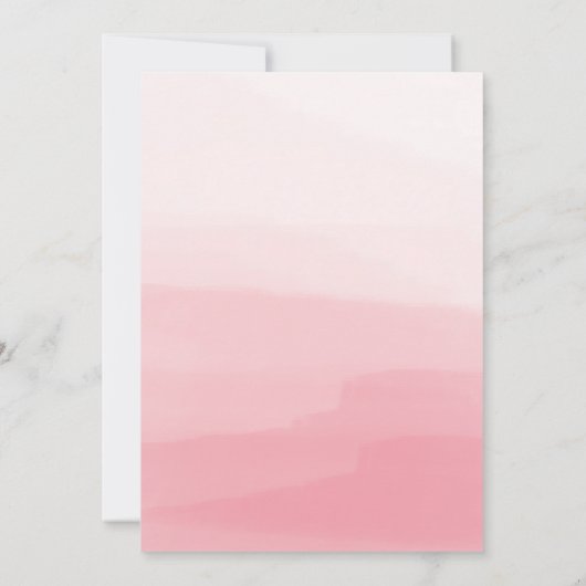 神秘的ユニコーン |ピンクのフローラガールベビーシャワー 招待状 (裏面)