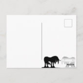 神秘的ユニコーン(メタリックライン) ポストカード (裏面)