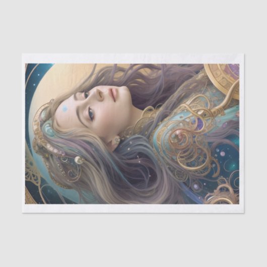 神秘的ユニークな女性デコペティッシュペーパー 薄葉紙 (正面)