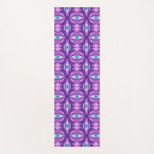 神秘的予測できなな紫の模様の青い目 ヨガマット (正面)