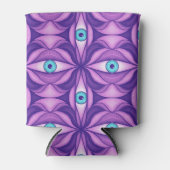 神秘的予測できなな紫の模様の青い目 缶クーラー (正面)