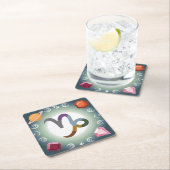 神秘的山羊座〔占星術の〕十二宮図コースターセット スクエアペーパーコースター (インサイチュ)