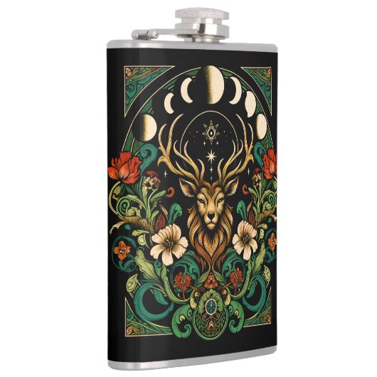 神秘的異教のなスタッグとムーン相 フラスク (右)