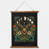 神秘的異教のなスタッグとムーン相 吊り下げ型タペストリー (正面)