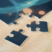 神秘的白熱［赤熱］光を放つな女性ポートレートジグソーパズル ジグソーパズル (側面)