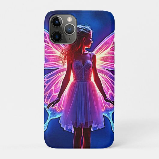 神秘的白熱［赤熱］光を放つな蝶フェアリー・アート Case-Mate iPhoneケース (裏)