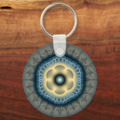 神秘的白熱［赤熱］光を放つオーナメント キーホルダー (正面)