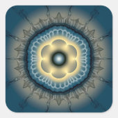 神秘的白熱［赤熱］光を放つオーナメント スクエアシール (正面)