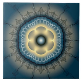 神秘的白熱［赤熱］光を放つオーナメント タイル