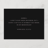 神秘的赤面ムーン | 黒い花嫁の提案 ポストカード (裏面)