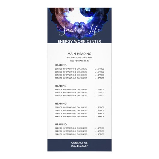 神秘的陰陽スピリチュアルホリスティック ラックカード (正面)