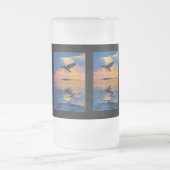 神秘的飛んでいるなレイヴンでサンセットギフトマグシリーズ フロストグラスビールジョッキ (中央)