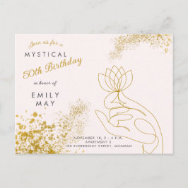 神秘的50誕生日 インビテーションポストカード