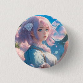 神秘的　女子　メルヘン　ラブリー 缶バッジ
