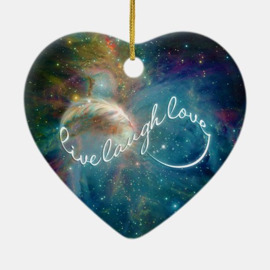 神秘素晴らし的な「Live Shrafh Love」無限記号 セラミックオーナメント (裏面)