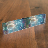 神秘素晴らし的な「Live Shrafh Love」無限記号 デスクネームプレート (側面)