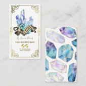 神秘結晶白と金ゴールド名刺 名刺 (正面/裏面)