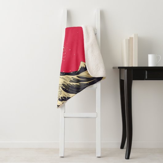 「神素晴らし川の波」。北斎日本の波i シェルパブランケット (インサイチュ)