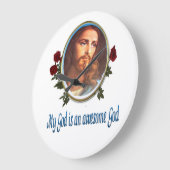 神素晴らし ラージ壁時計 (傾斜)