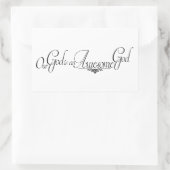 神素晴らし 長方形シール (バッグ)