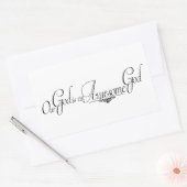 神素晴らし 長方形シール (封筒)