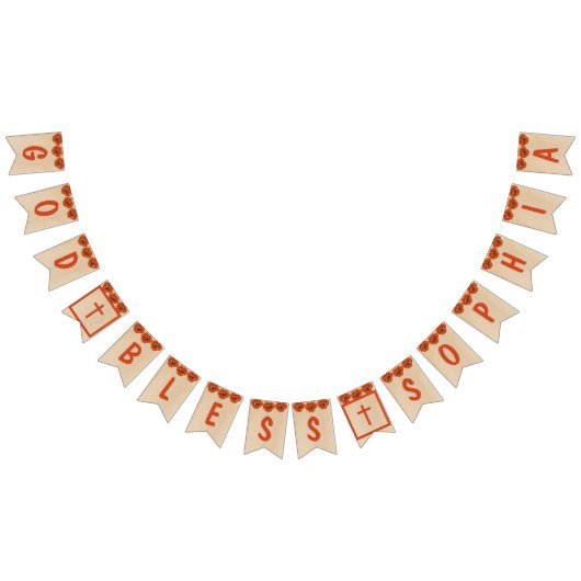 神素朴バプテスコミューオンレッドポピーガール バンティングフラッグ (全)