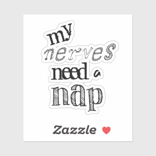 神経おもしろいには昼寝引用文が必要 シール (シート)